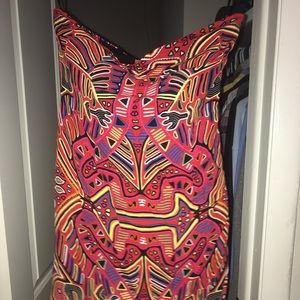 Brightly colored mini dress